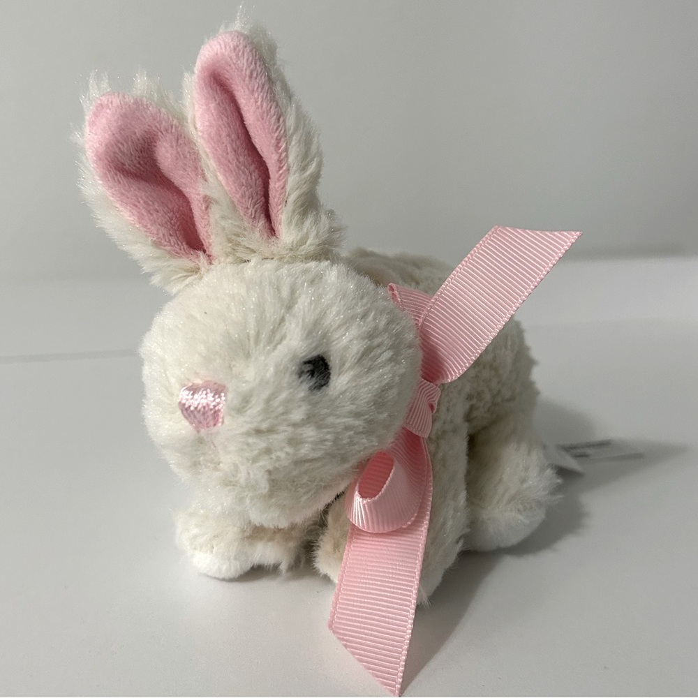 Baby Ganz Bunny Rabbit Plushie Pink Bow 6”